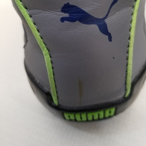 Puma 6.5 Sneakers Running Shoes Gray Blue Lime - Picture 7 of 8